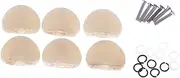 6 Pieces White Tuning Pegs Keys Machine Heads Knobs Cap for Guitar Parts