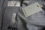 Canali 1934 CURRENT Natural Comfort Gray Striped 2Pc Suit Jacket Pant 42R NEW