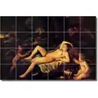 Nicholas Poussin Nude Tile Mural PT06785. 48 x 32 (24) 8x8 tiles