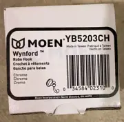 Moen YB5203CH Chrome Wynford Single Robe Hook from the Wynford Collection