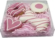 Huds and Toke Dog Treat Gift Box, Mixed Pink Cookies 4 Pieces