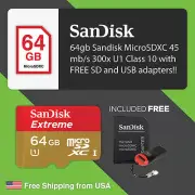 SanDisk 64GB Class10 Extreme Micro SD Micro SDXC MicroSDXC Card 45MB/s* BULK