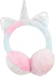 [CHILDWEET] Winter Earmuffs Unicorn Horns Plush Ear Covers for Children Soft and Comfortable for Playtime outside