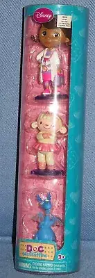 Disney DOC MCSTUFFINS Figurine Tube Set of 3 - DOC + LAMBIE + STUFFY - Just Play