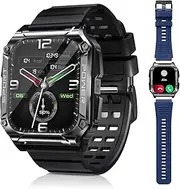 Smart Watch for Men with Phone Function 1.95” HD Touchscreen Smartwatch Fitness Tracker 130+ Sports Modes IP68 Waterproof Wristwatch with Sleep Monitor Pedometer Message Reminder for Android iOS