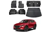 Floor Mat Boot Liner Back Seat Protector for Mazda CX5 CX-5 2022-2025 Heavy Duty Cargo Car Trunk Kick Mats Cover