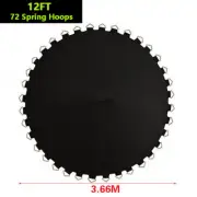 12ft Centra Replacement Trampoline Mat Round Spring Top Pad 72 Spring Hoops