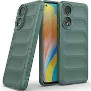 [Eabhulie] Oppo A78 4G Case, Flexible TPU Silicone Non-Slip Shock-Absorbent Case Cover for Oppo A78 4G Green