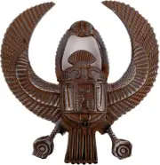 Egyptian Art wall hanging Winged Sacred Scarab Beetle Khepri black