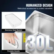 30L Digital Ultrasonic Cleaner Tank with Timer and Heater for Deep Cleaning