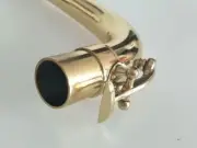 New Baritone saxophone neck gold lacquer brass material 21.9mm