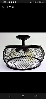 Kichler Metal Semi-Flush Mount Light – Olde Bronze, 14.02-in W #0615966