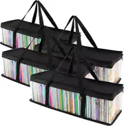 CD Storage Bags (4 Pack) - Transparent PVC Media Storage - Water Resistant CD