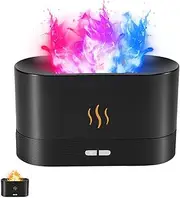 Flame Air Diffuser,Air Humidifier,180ml Noiseless Aroma Diffuser -7 Flame Color for Home,Bedroom,Office or Yoga Flame Essential Oil Diffuser with No-Water Auto-Off Protection Aromatherapy Diffusers