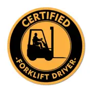 Certified Forklift Driver Warhouse WHS OHS Sticker Decal Safety Sign Car Viny...