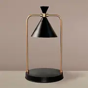 Retro Aromatherapy Candle Lamp, Dimmable Bedside Table Lamp, Black, Modern Style, LED Bulbs, 110V, 35W, Smoke-Free, Indoor Use