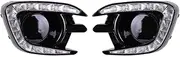 2Pcs LED Daytime Running Light Fog Lamp Hole DRL Turn Signal Light for Mitsubishi Pajero Sport 2013 2014 2015