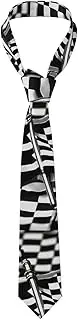 OAZCVBNN Checkered Flags Race Flags Print Men's Ties Wedding Tuxedo Sets Essential Tie Accessories 1.4 IN x 3.1 IN x 4.76 FT