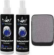 TonGass 2+1 Pack Bowling Ball Cleaner Spray Kit With Towel - Portable Set for Oil and Scuff Mark Removal, Restores Tack and Prolongs Ball Lifespan