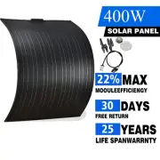 400W 12V Flexible Solar Panel Kit Mono Waterproof Home Caravan Camping Charging