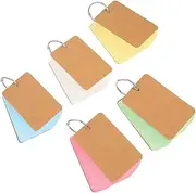 Angoily 10pcs Multi Function Thick Blank Memory Cards Notepads with Binding Rings for School Supplies Creative DIY Flashcards for Learning and Note Taking