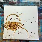 NEW Jumping spider handmade coffee painting original home decor unique art Java