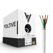 Voltive 12/4 Speaker Wire - CL3 - In-Wall/Direct Burial - OFC - 250ft - White