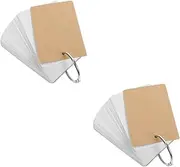 LALAFINA 2 Sets DIY Blank Flash Cards Small Cards Blank for Revision for Students