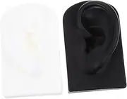 VINTORKY 1 Set Realistic Silicone Ear Model for Ear Piercing Practice with Stand and Piercing Techniques