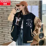 HAPPY VENCEDE V VARSITY BASEBALL JACKET 韓版保暖襯衫長款上衣