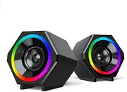 JSEIAJB Computer Audio Desktop Laptop Home Wired Desktop Speaker Overweight Subwoofer Multimedia Speaker