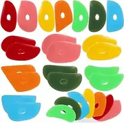 21 Pieces Soft Ribs for Pottery Clay Silicone Rib Ceramics Tools Pottery Rubber Clay Ceramic Ribs for DIY Smooths Shapes Sculpting Pottery Ceramics Clay Tools and Supplies, 7 Styles