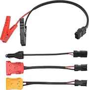 3-in-1 Jumper Cable Adapter Detachable Replacement Jumper Starter Automotive Booster Cables Power Tool Line for Car/Riding Mower/Motorcycle