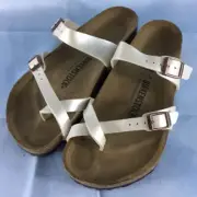 Birkenstock Mayari Sandals Womens Size US 7 Graceful Pearl White Birko-Flor
