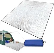 Aluminum Foil Mat,Camping Mat,Picnic Blanket,Insulation Pat,Tent Pad,for Outdoor Picnic,Foam Sleeping Mat,Large Capacity Foldable Insulation Tent Pad (200 * 200cm*0.2Cm)