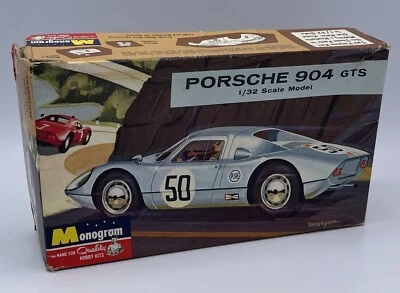 Monogram 1:32 Porsche 904GTS Vintage Model Car Kit #PC99-100 1964 Open Complete