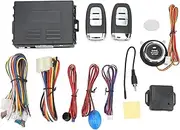 XTevu Keyless Entry System, 12V Car Remote Start Kit, One Button Ignition with Central Locking, Compatible with Autos