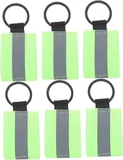 EXHUMKY Lightweight Reflective Key Holder Tags High Visibility Zipper Pulls for Back Handbags and Bikes Stylish Pendant Keychain Reflectors Fluorescent
