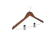 Dolphy Standard Hook Hanger with Clips (Pack of 50) - Brown