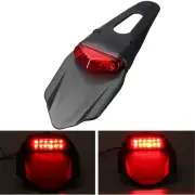 Motorcycle Fenders 12 LED Lamp Stop Break Rear Tail Red Light Universal