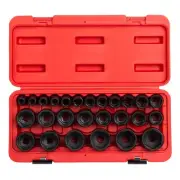 Sunex 2645, 1/2 Inch Drive Impact Socket Set, 26-Piece, Metric, 10mm-36mm, Cr...