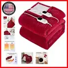 King Size Electric Blanket - 100"x90" Soft Flannel & Sherpa with 10 Heat Levels