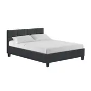 [Unbranded] Artiss Bed Frame Double Size Charcoal TINO