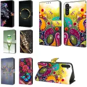 Printed Card Wallet Phone Case for Samsung A50 A53 A54 A13 A12 A14 A33 A52 A23