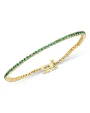 Bloomingdale's Fine Collection Emerald Tennis Bracelet in 14K Yellow Gold
