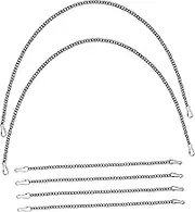 HOMSFOU Iron Necklace Making Chain Set 6pcs Decorative Chains for Home Garden Jewelry with Quick-Connect Design