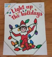 Christmas The Elf on the Shelf Scout Boy Lightup Picture Wood Wall Art 11x14