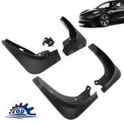 Mud Flaps Splash Guards Mudguards For Tesla Model 3 2017-2023 ​(Matte Black)