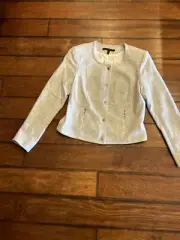White House Black Market Snap Front Textured Jacket NWT