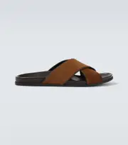 [Manolo Blahnik] Manolo Blahnik Chiltern suede sandals AU 6 brown